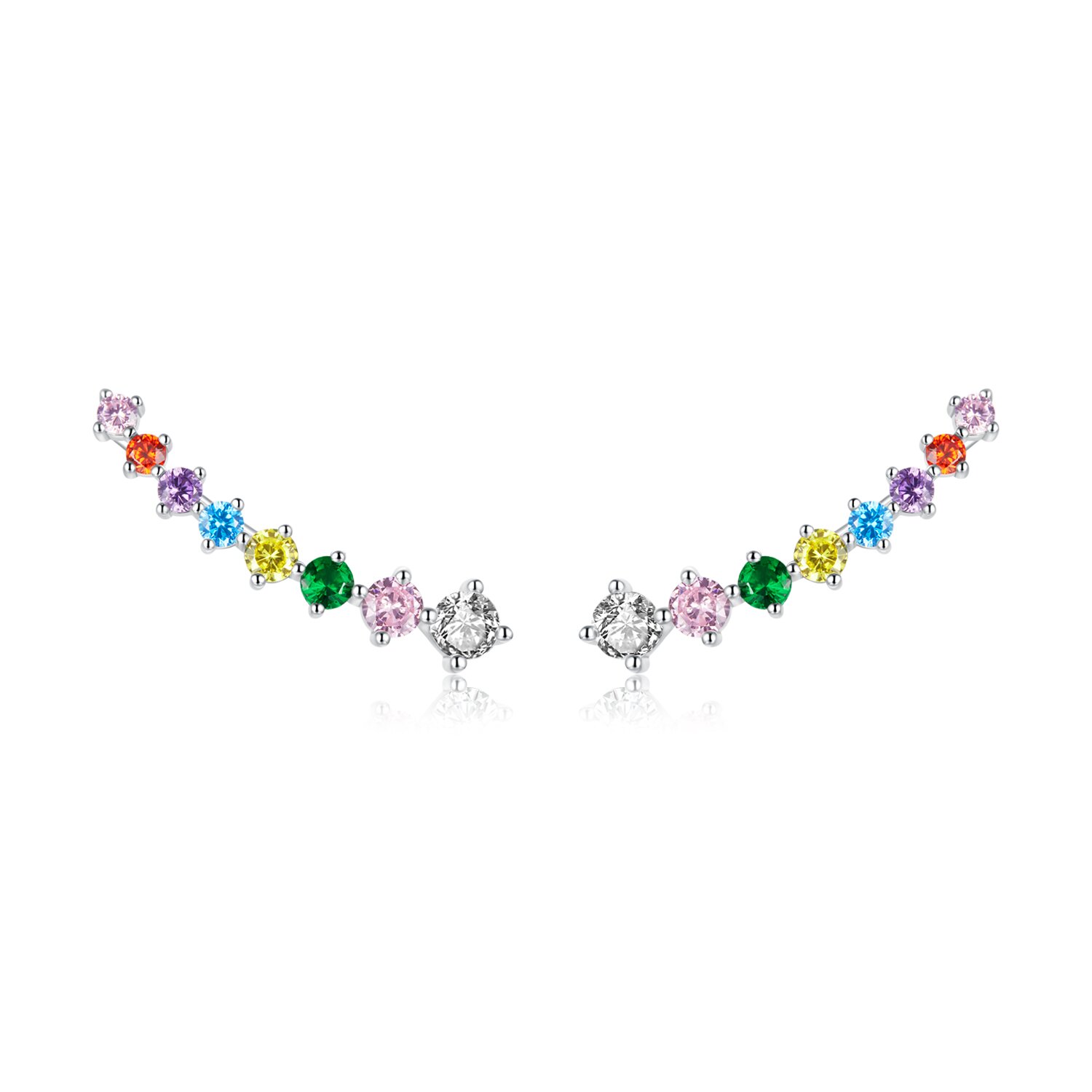 Rainbow Bubble Studs ezüst fülbevaló