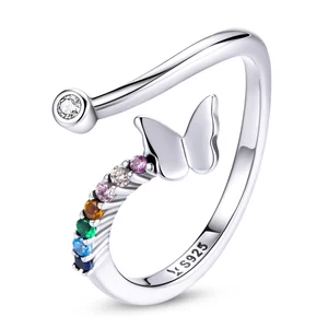 Rainbow Butterfly ezüst állítható gyűrű