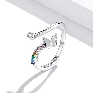 Rainbow Butterfly ezüst állítható gyűrű
