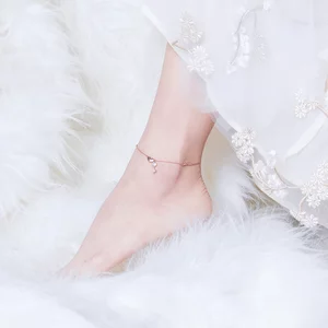 Rose Gold Key of my Heart ezüst boka karkötő