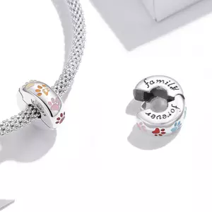 Silver Multicolored Paws ezüst talizmán