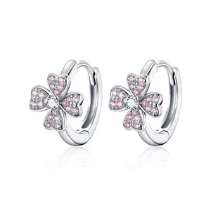 Sparkling Cherry Blossom ezüst fülbevaló