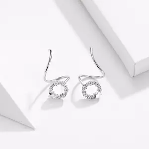 Swirl Silver Star ezüst fülbevaló