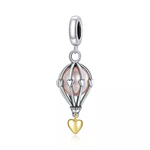 Szív léggömb ezüst talizmán