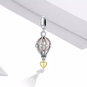 Szív léggömb ezüst talizmán