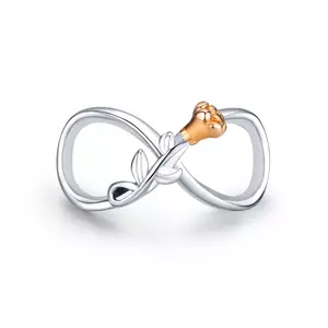 Végtelen rózsa ezüst talizmán