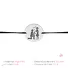 Bratara cu snur Banut Silver din argint 16,5 mm personalizata cu text si simbol picture - 4