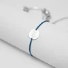 Bratara cu snur Banut Silver din argint 16,5 mm personalizata cu text si simbol picture - 3