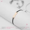 Bratara cu snur Placuta Rose din argint 25 mm cu text si simbol picture - 4