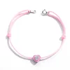 Bratara de glezna din argint Pink Heart picture - 4