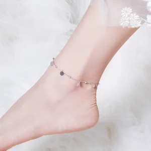 Bratara de glezna din argint Silver Beads & Coins