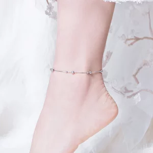 Bratara de glezna din argint Silver Balls