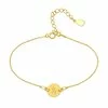 Bratara din argint Banut Golden 10 mm cu text/ simbol