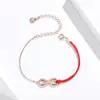 Bratara din argint cu snur Rose Gold Infinite picture - 2