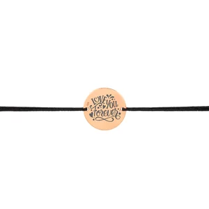 Bratara Love Banut Rose Gold din argint 16.5 mm personalizata cu text/simbol