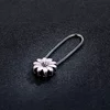 Brosa din argint Flower Safety Pin picture - 5