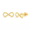 Cercei Aur 14K  Personalizabili Infinit 12 x 5 mm personalizati cu text picture - 1
