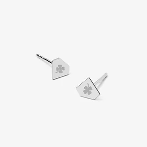 Cercei din argint Diamant Silver 6 mm text/ simbol