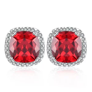 Cercei de argint Sparkling Ruby