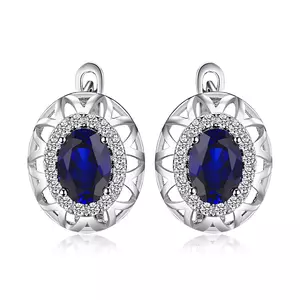 Cercei din argint Amazing Sapphire