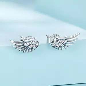 Cercei din argint Angel's Shiny Wings