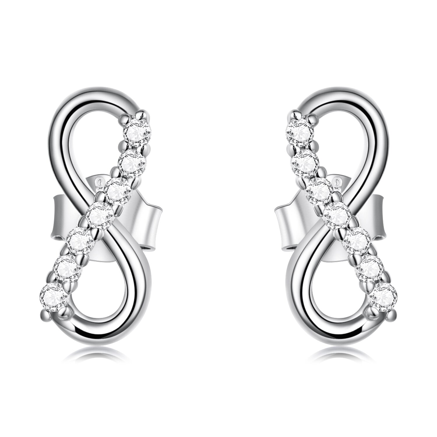 Cercei din argint Beautiful Infinite Simple Earrings