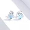 Cercei din argint Blue Crystal Ladybug picture - 2
