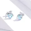 Cercei din argint Blue Crystal Ladybug picture - 4