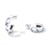 Cercei din argint Blue Purple Stars Moon picture - 2