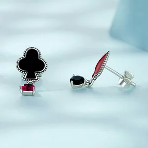 Cercei din argint Clubs and Diamonds Crystal