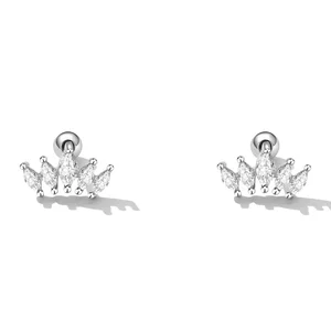 Cercei din argint Crystal Crown