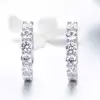 Cercei din argint Crystal Hoops picture - 2