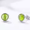Cercei din argint cu Cristale Verzi Peridot picture - 2