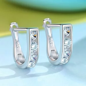 Cercei din argint Cute Clear Crystal