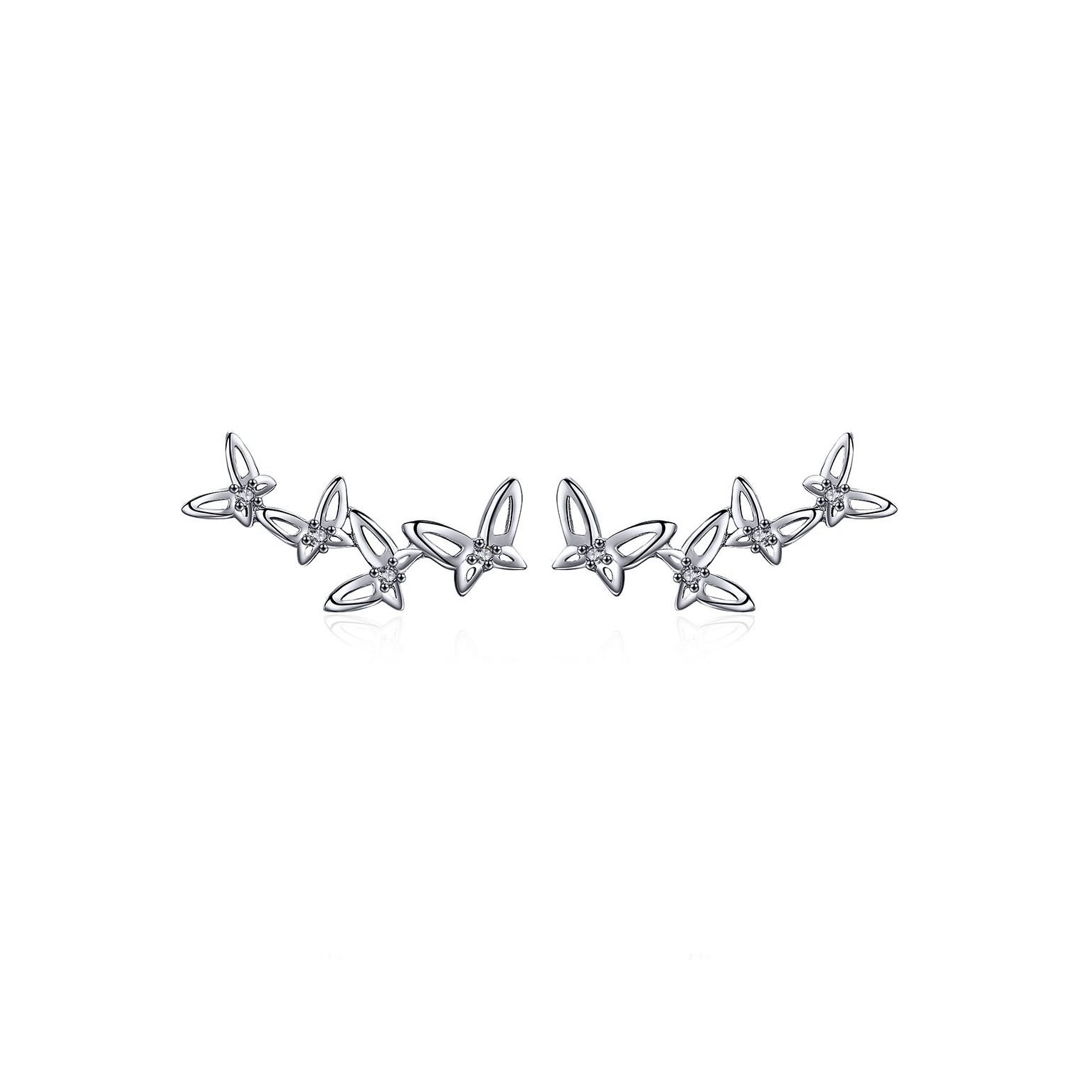 Cercei din argint Dancing Butterflies