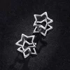 Cercei din argint Double Star Shape picture - 5