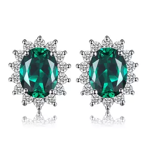 Cercei din argint Elegant Emerald