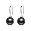Cercei din argint Elegant Pearls black
