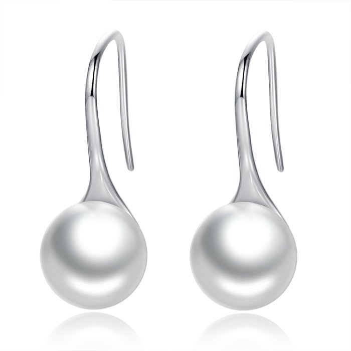 Cercei din argint Elegant Pearls white EdenBoutique poza noua reduceri 2022