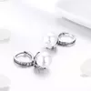 Cercei din argint Flowerd Pearls Hoops