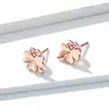 Cercei din argint Four Leaf Golden Clover picture - 3