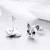 Cercei din argint French Bulldog