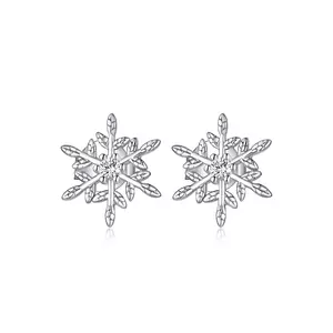 Cercei din argint Glamour Snowflakes