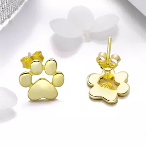 Cercei din argint Gold Paws
