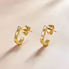Cercei din argint Golden J Earrings