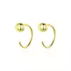 Cercei din argint Golden Tiny Hoops picture - 1