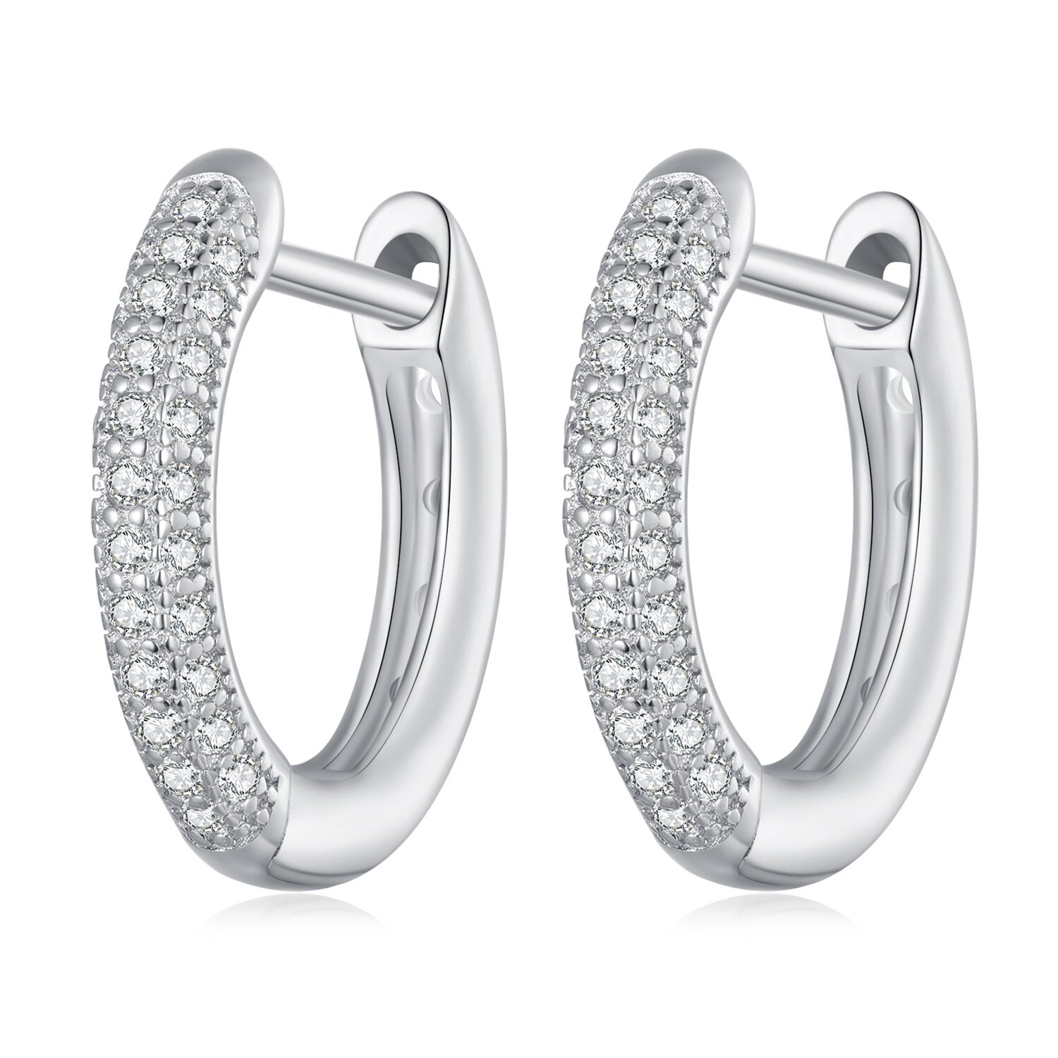 Cercei din argint half glamour hoops