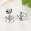 Cercei din argint Little Anchor