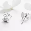 Cercei din argint Little Crystal Cat
