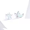 Cercei din argint Little Moon and Star Opal picture - 4
